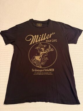 Vintage Miller High Life Black Graphic Tee - Men